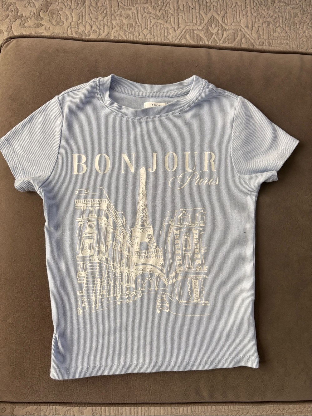 Target Light Blue 'Bonjour Paris' Graphic Tee